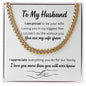 To My Husband |Cuban Link Chain