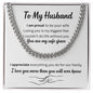 To My Husband |Cuban Link Chain