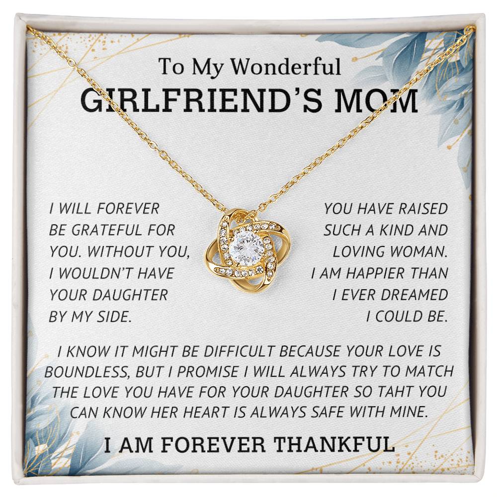 TO MY GIRLFRIEND'S MOM - MOTHER'S DAY BEST GIFT - LOVE KNOT NECKLACE