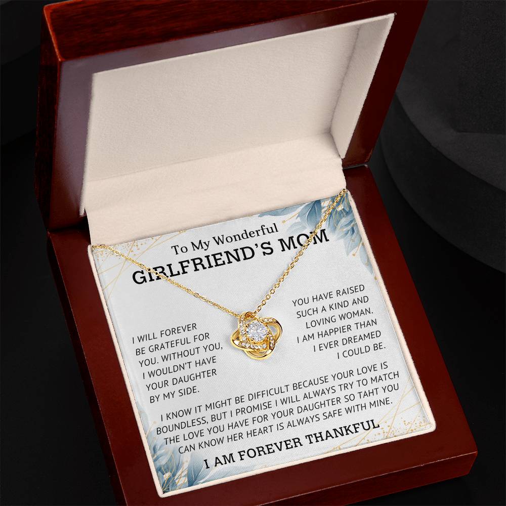 TO MY GIRLFRIEND'S MOM - MOTHER'S DAY BEST GIFT - LOVE KNOT NECKLACE