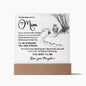 TO MY BEAUTIFUL MOM - HAPPY MOTHER'S DAY FROM DAUGHTER- ACRYLIC SQUARE PLAQUE