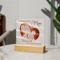 TO MY BEAUTIFUL MOM - HAPPY MOTHER'S DAY FROM DAUGHTER - ACRYLIC SQUARE PLAQUE