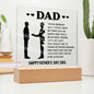 Father's Day Special Gift - Happy Father's Day - Acrylic Square Plaque