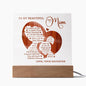 TO MY BEAUTIFUL MOM - HAPPY MOTHER'S DAY FROM DAUGHTER - ACRYLIC SQUARE PLAQUE
