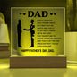 Father's Day Special Gift - Happy Father's Day - Acrylic Square Plaque