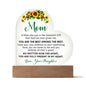 TO MY MOM - HAPPY MOTHER'S DAY FROM DAUGHTER- ACRYLIC HEART PLAQUE