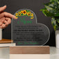 TO MY MOM - HAPPY MOTHER'S DAY FROM DAUGHTER- ACRYLIC HEART PLAQUE