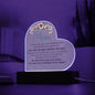 TO MY MOM - HAPPY MOTHER'S DAY FROM DAUGHTER- ACRYLIC HEART PLAQUE
