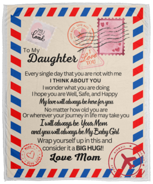 To My Daughter Fleece Blanket | 50x60